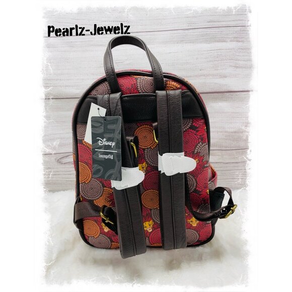 Loungefly Disney Lion King Simba Floral Mane Allover Print Mini Backpack NWT main image 5